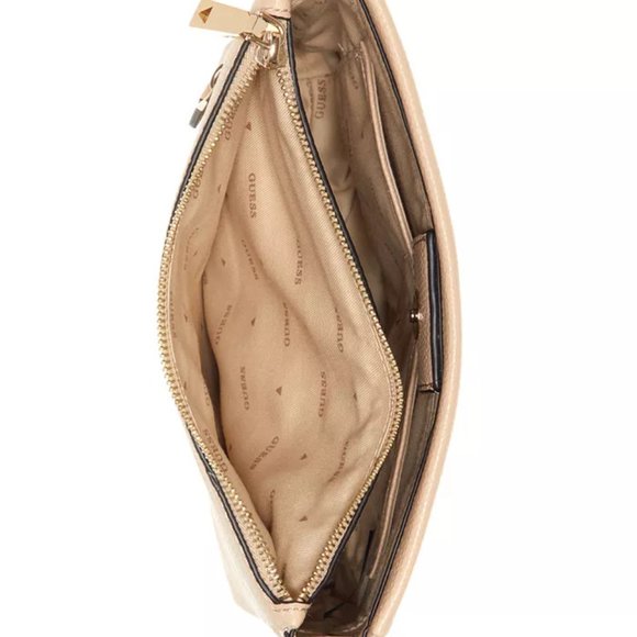 GUESS Emiliya Tourist Small Crossbody Messenger Style Handbag TAUPE - Picture 5 of 9